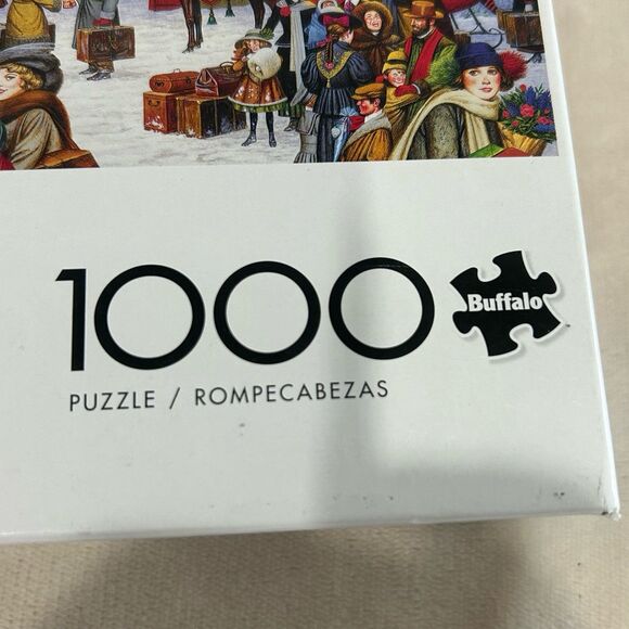 Charles Wysocki Jigsaw Puzzle “Whistle Stop Christmas “ 1000 Pc - Picture 8 of 10